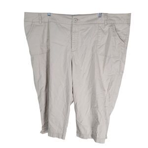 Sonoma Womens Size 24W Tan Solid Capri Pants